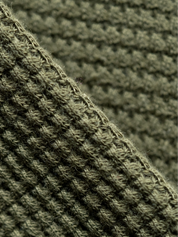 Olive Green regular waffle knit T-shirt