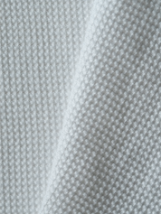 White regular waffle knit T-shirt