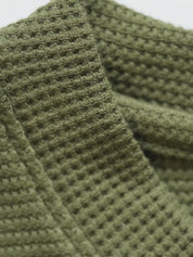 Olive Green regular waffle knit T-shirt